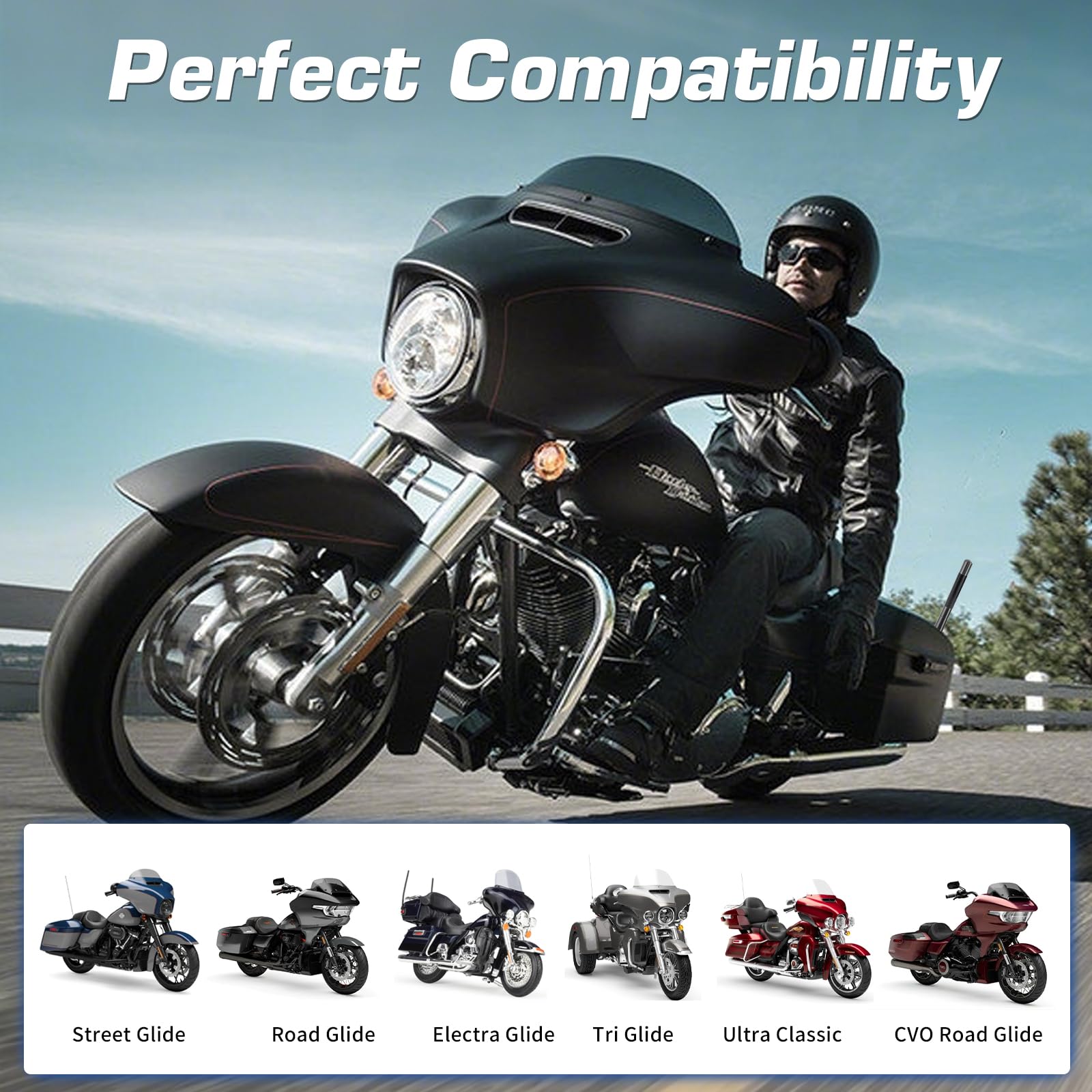 Amazon.co.jp: Tecreddy ショートオートバイアンテナ ハーレー